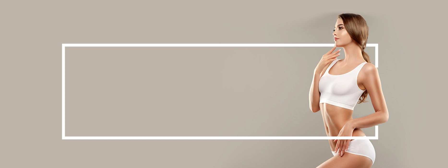 Model with white top standing in a white frame - Pietro Di Mauro